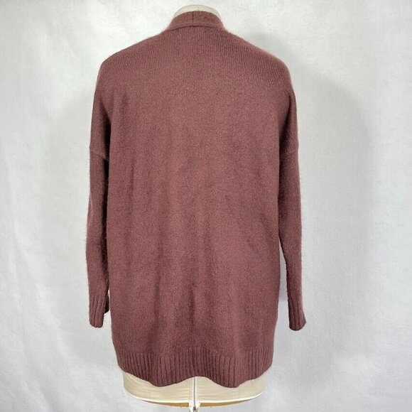 Old Navy Slow Motion Open Knit Oversized Cardigan With Pockets Large Plump Plum - Picture 3 of 5